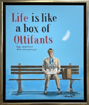 OTTO WAALKES: Box of Ottifants (Leinwanddruck)